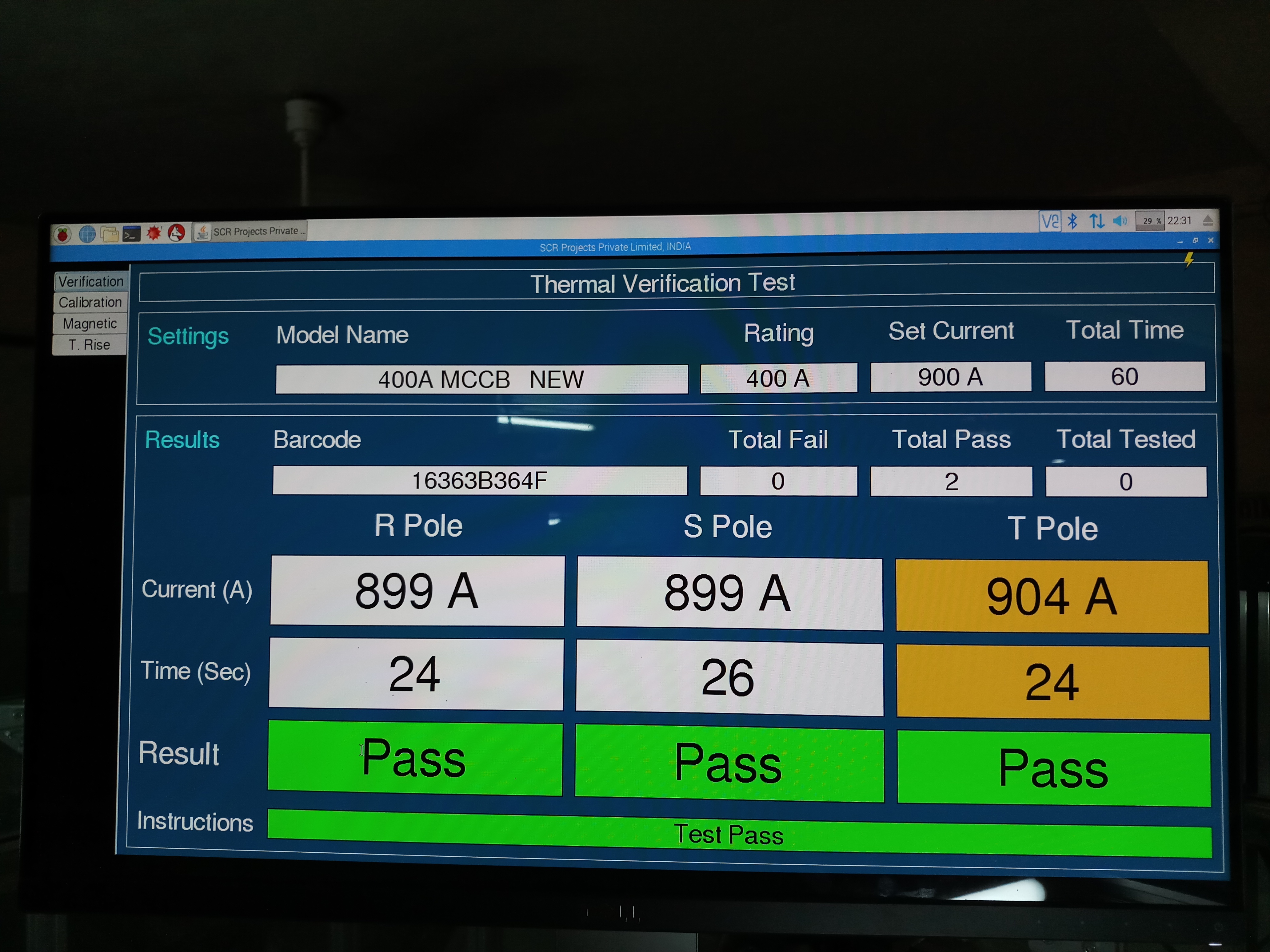 Circuit Breaker Test Equipment based on Raspberry Pi